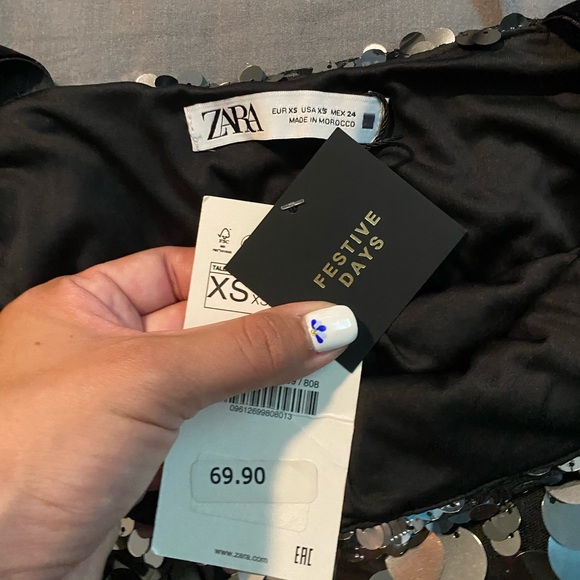 Zara Sequin Mini Dress NWT - Picture 2 of 5